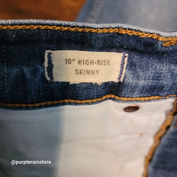 Madewell Jeans Size 28 Skinny 10" High Rise Tummy Control Rosecliff Wash H6319 - Picture 5 of 13